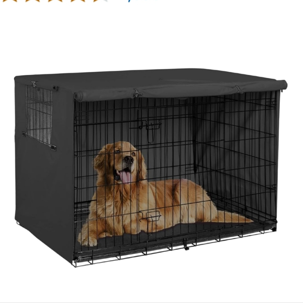 Explore Land 42" Dog Crate Cover - Durable Polyester Pet Kennel Cover Universal